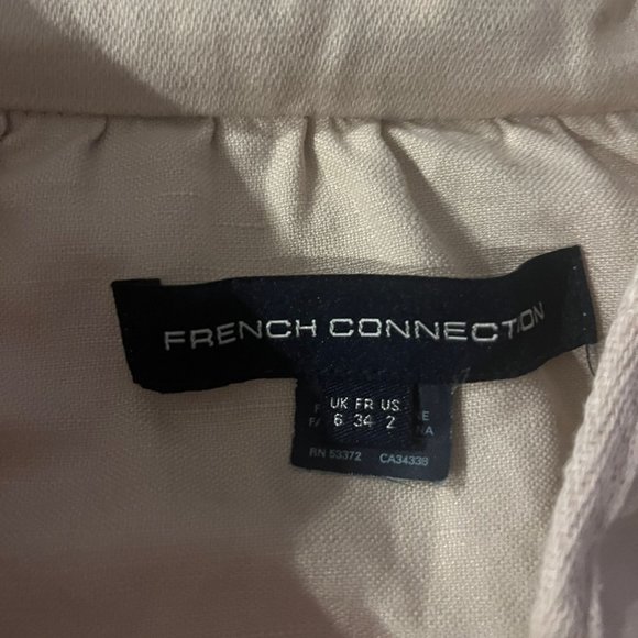 Chic French Connection-Utility Jacket in Soft Cream Linen Blend - Picture 5 of 7